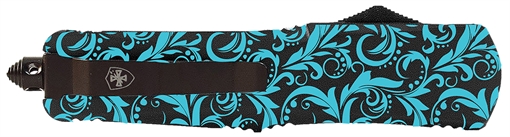 Picture of Templar Knife  Gen II Maiden Teal Slim 3.50" OTF Tanto Plain Black Oxide Stonewashed 440C SS Blade, 5.50" Teal Aluminum Handle, Glass Breaker 093674804791