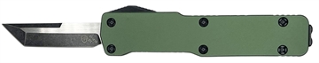 Picture of Templar Knife  Premium LW  1.85" OTF Tanto Plain Black Oxide Stonewashed Powder Coated D2 Steel Blade, 3.50" Green Anodized Aluminum Handle, California Legal 093674826649