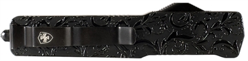 Picture of Templar Knife  Premium LW Maiden Gloss Slim 3.25" OTF Drop Point Plain Black Oxide Stonewashed Powder Coated D2 Steel Blade, 5" Black Gloss Aluminum Handle 093674821002