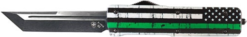 Picture of TEMPLAR KNIFE LARGE OTF BACK THE GREEN 3.5" TANTO ALUMINUM LABTG221