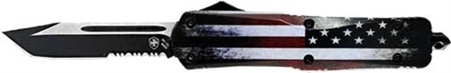 Picture of TEMPLAR KNIFE LARGE OTF FULL US 3.5" BLACK TANTO SERRATED LUS531