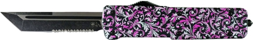 Picture of TEMPLAR KNIFE LARGE OTF PINK 3.5" D2 BLACK TANTO ALUMINUM! LAPKF521