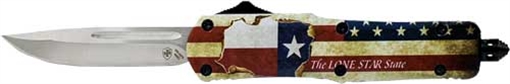 Picture of TEMPLAR KNIFE LARGE OTF TEXAN 3.5" SILVER DROP POINT LTX332