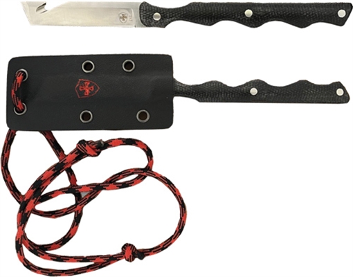 Picture of TEMPLAR KNIFE NECK KNIFE 2.46" BLK W/RED POWDER D2 SLVR TNTO! NTKR222