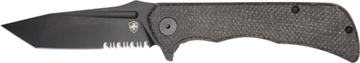 Picture of TEMPLAR KNIFE PALADIN FOLDER 3.27" BLACK MICARTA TANTO D2 PFMBK521