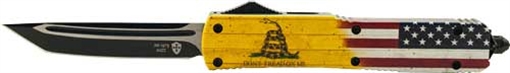 Picture of TEMPLAR KNIFE SLIM OTF DON'T TREAD ON ME 3.1" BLACK TANTO MDTOM231