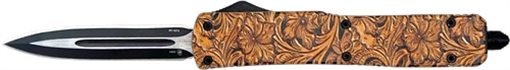 Picture of TEMPLAR KNIFE SLIM OTF TAN SADDLE BLANKET 3.1" BLACK DGR! MSDT131
