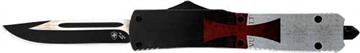 Picture of TEMPLAR KNIFE SLIM OTF TEMPLAR FLAG 3.1" BLACK DROP POINT MTK331