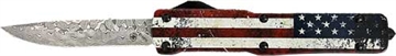 Picture of TEMPLAR KNIFE SLIM OTF US FLAG 3.5" DAMASCUS DROP PNT MAUS34