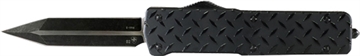 Picture of TEMPLAR KNIFE SMALL OTF ALUM DIAMONDPLATE 2.75" D2 BLK DAGR SADPG121