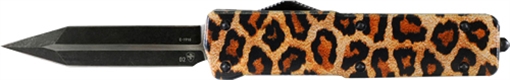 Picture of TEMPLAR KNIFE SMALL OTF ALUM LEOPARD 2.75" BLACK DAGGER SALPD121