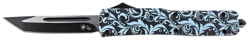 Picture of Templar Knife Gen II Maiden Teal Slim 3.43" OTF Tanto Plain Black Oxide Stonewashed 440C SS Blade, 5.05" Teal Aluminum Handle, Glass Breaker MMDT231