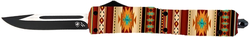 Picture of TEMPLAR KNIFE SLIM OTF RED SADDLE BLANKET 3.1" BLACK DP! MSBR331