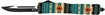 Picture of TEMPLAR KNIFE SLIM OTF TEAL SADDLE BLANKET 3.1" BLACK DP! MSBT331