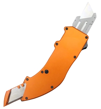Picture of Templar Knife Squire Utility OTF Razor Plain Orange Anodized 5.38" Aluminum Handle BCORG BC-ORG