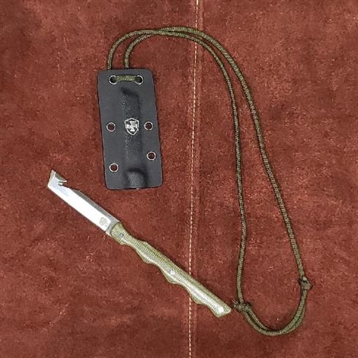 Picture of Templar Neck Knife 2-4/10" D2 Tanto Blade OD Green Powder N-TKG-22-2 NTKG222