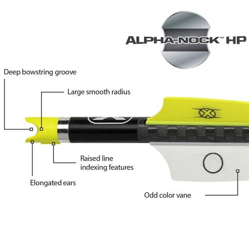 Picture of Tenpoint Pro Elite 400 Carbon Arrows 20" w/ Alpha-Nock HP .003" 36/pk HEA-660.36