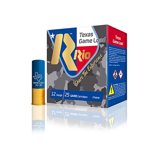 Picture of Rio Outdoors Corp. TEXAS GAME LOAD 12 GAUGE2-3/4'' 1-1/4OZ 1330 FPS#6 SHOT25/BOX TGHV366TX