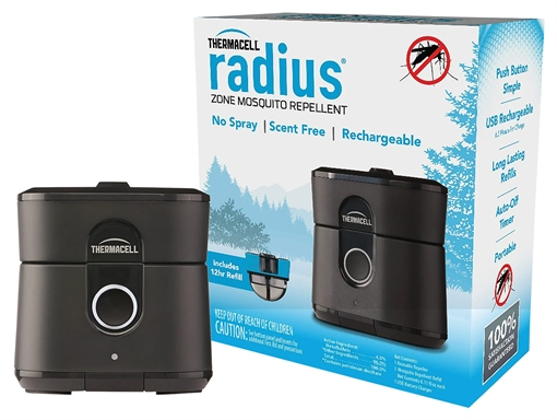 Picture of Thermacell Radius Zone Rechargeable Repeller Black Effective 15 ft Odorless Scent Repels Mosquito Effective Up to 12 hrs LZ1W