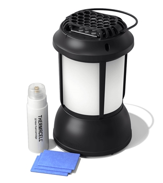 Picture of Thermacell Patio Shield Lantern Mosquito Repeller Black Effective 15 ft Odorless Scent Repels Mosquito Effective Up to 12 hrs PSLL2
