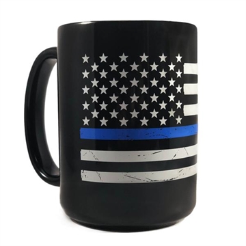 Picture of Thin Blue Line Thin Blue Line American Coffee Mug, 11 Ounce MUG-DIST-TBL-11