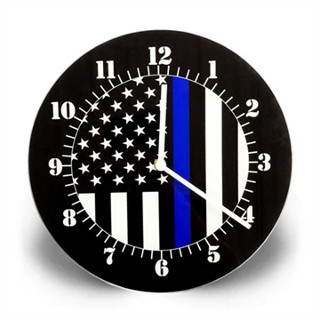 Picture of Thin Blue Line Thin Blue Line American Flag Clock TBL-AM-CLOCK