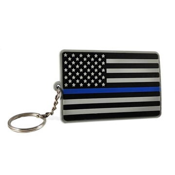 Picture of Thin Blue Line Thin Blue Line American Flag Keychain PVC-TBL-KEY
