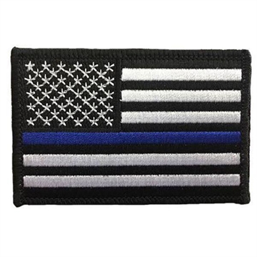 Picture of Thin Blue Line Thin Blue Line American Flag Patch, Velcro, 2 x 3 Inches TBL-PTC-1