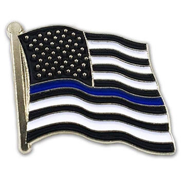 Picture of Thin Blue Line Thin Blue Line American Flag Pin TBLAM
