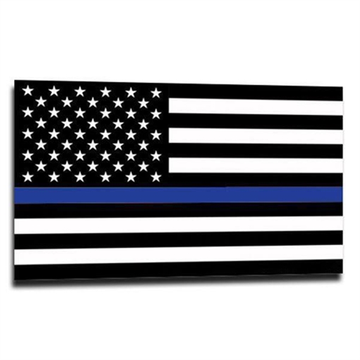 Picture of Thin Blue Line Thin Blue Line American Flag Sticker, 6 x 4 Inches TBL-S-AMERICAN-64