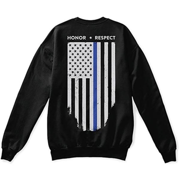 Picture of Thin Blue Line Thin Blue Line Crew Neck Sweatshirt TBL-CREW-BLACK-XXL