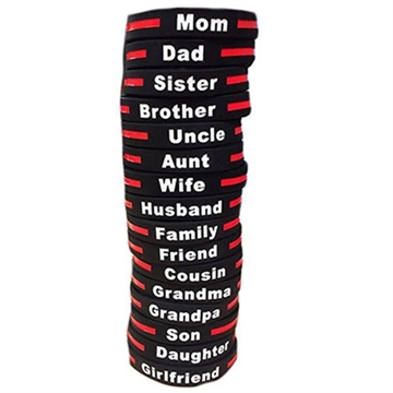Picture of Thin Blue Line Family - Thin Red Line Bracelet, 8 Inch TRL-FAMILY-BR