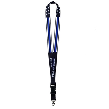 Picture of Thin Blue Line Thin Blue Line Lanyard - Stars and Stripes TBL-AM-LAN