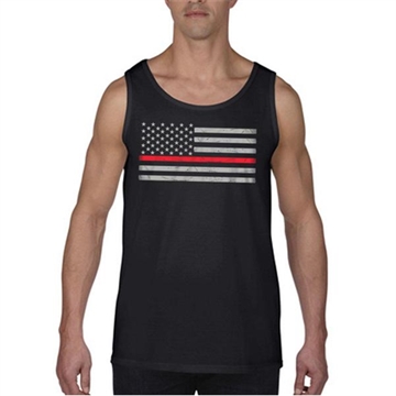 Picture of Thin Blue Line Men's - Tank Classic Thin Red Line RFLG-TANK-BIG-LOGO-BLACK-XXXL