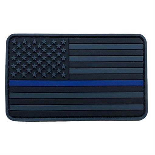 Picture of Thin Blue Line Subdued PVC Patch PTC-SUBDUED-PVC-VELCRO