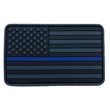 Picture of Thin Blue Line Subdued PVC Patch PTC-SUBDUED-PVC-VELCRO