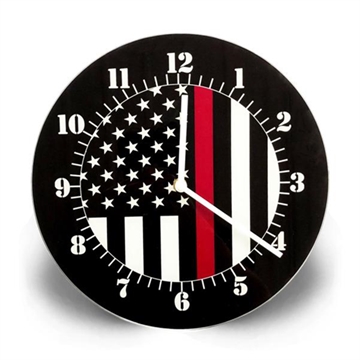 Picture of Thin Blue Line Thin Red Line American Clock TRL-AM-CLOCK
