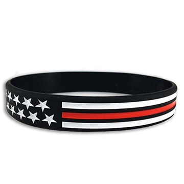 Picture of Thin Blue Line Thin Red Line American Flag Bracelet TRL-AM-BR-8