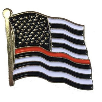 Picture of Thin Blue Line Thin Red Line American Flag Pin TRLAM