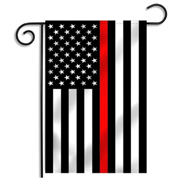 Picture of Thin Blue Line Thin Red Line American Garden Flag GARDEN-AMERICAN-RED
