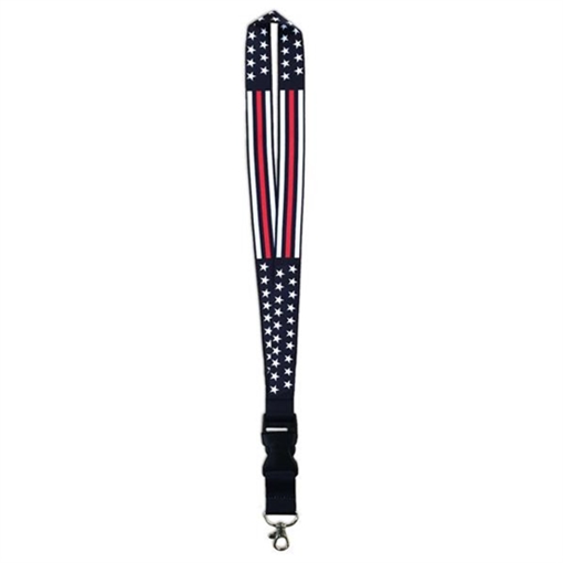 Picture of Thin Blue Line Thin Red Line Lanyard - Stars and Stripes    TRL-AM-LAN