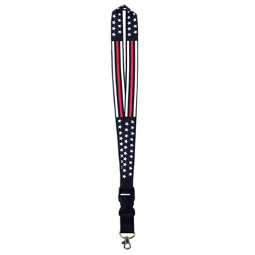 Picture of Thin Blue Line Thin Red Line Lanyard - Stars and Stripes    TRL-AM-LAN