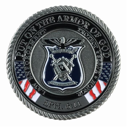 Picture of Thin Blue Line Timothy Challenge Coin COIN-TIMOTHY