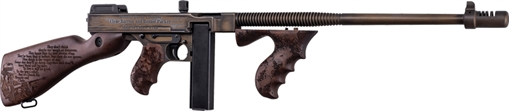 Picture of Thompson 1927A1 "Bonnie & Clyde" Carbine .45 Auto 20rd Stick 50rd Drum Magazines 18" Barrel Wood Stock T150DC6