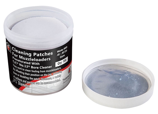 Picture of THOMPSON CENTER PRESATURATED CLEANING PATCHES N.13 BORE 100CT 9036R 810180301701