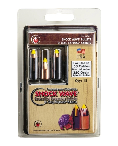 Picture of Thompson Center Shockwave Spire Point Polymer Tip Bullets .50 cal Sabot 300 gr 15/ct 17008230
