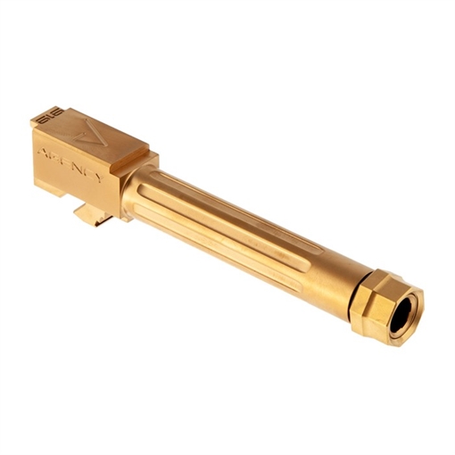 Picture of Agency Arms 9MM LUGER 4.02” THREADED SS BARREL GOLD TIN PVD MLG19G5T/FTIN