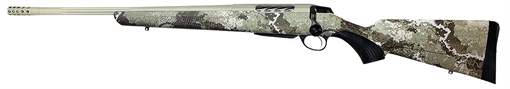 Picture of Tikka T3x Lite 6.5 PRC 3+1 24.30" Fluted/Threaded, Desert Verde Cerakote Barrel/Rec, Veil Alpine Synthetic Stock, Interchangeable Grip, Muzzle Brake Left Hand JRTXVA419