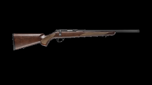 Picture of Tikka T1X Hunter 22 LR 5+1 16" Black Threaded Barrel, Black Drilled & Tapped Steel Receiver, Oiled Fixed Wood Stock, Right Hand JRT1XH300SB