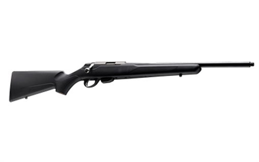 Picture of Tikka T1x, Bolt Action, 22 Long Rifle, 16" Threaded Cold Hammer Forged Barrel, 1/2x28 Threads, Synthetic Stock, Black, Left Hand, 10 Rounds, 1 Magazine JRT1X400SB